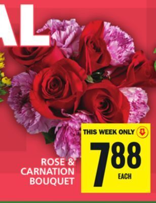 Food Basics Rose & carnation bouquet offer