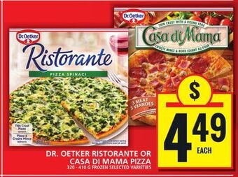 Food Basics Dr. oetker ristorante or casa di mama pizza offer