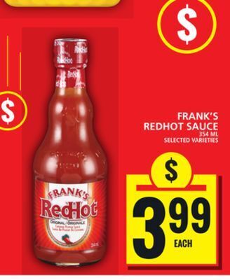 Food Basics Frank's redhot sauce offer