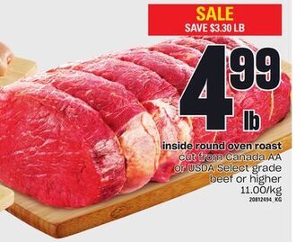 Independent Grocer Inside round oven roast offer
