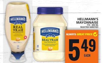 Food Basics Hellmann's mayonnaise offer