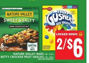 Food Basics Nature valley bars or betty crocker fruit snacks offer