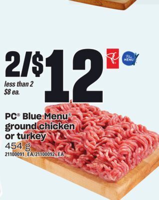 Independent Grocer Pc® blue menu® ground chicken or turkey, 454 g offer