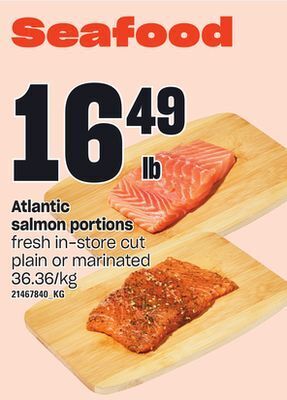 Independent Grocer Atlantic salmon portions offer