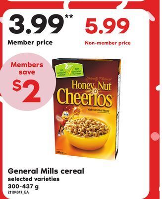 Independent Grocer General mills cereal, 300-437 g offer