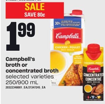 Independent Grocer Campbell's broth or concentrated broth, 250/900 ml offer