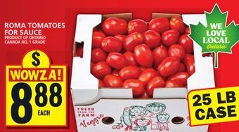 Food Basics Roma tomatoes for sauce offer