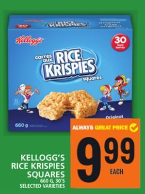 Food Basics Kellogg's rice krispies squares offer