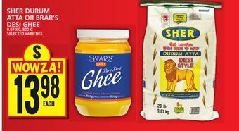 Food Basics Sher durum atta or brar's desi ghee offer