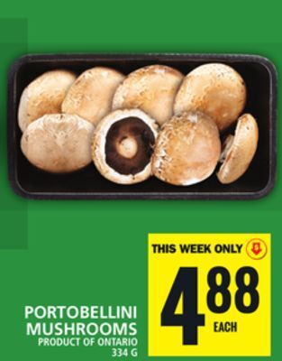 Food Basics Portobellini mushrooms offer