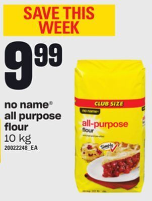 Independent Grocer No name® all purpose flour, 10 kg offer