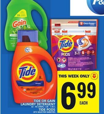 Food Basics Tide or gain laundry detergent or tide pods offer