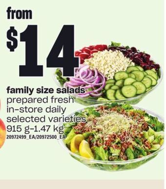 Loblaws Family size salads, 915 g-1.47 kg offer