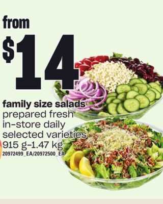 Independent Grocer Family size salads, 915 g-1.47 kg offer