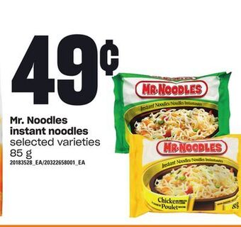 Loblaws Mr. noodles instant noodles, 85 g offer