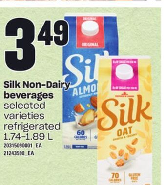 Loblaws Silk non-dairy beverages, 1.74-1.89 l offer