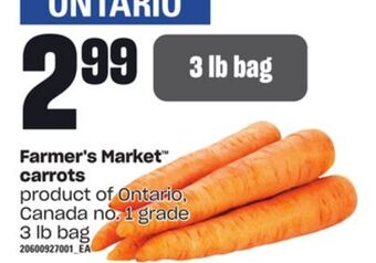 Loblaws Farmer's market™ carrots, 3 lb bag offer