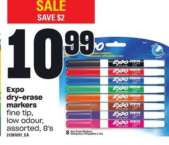 Loblaws Expo dry-erase markers, 8's offer