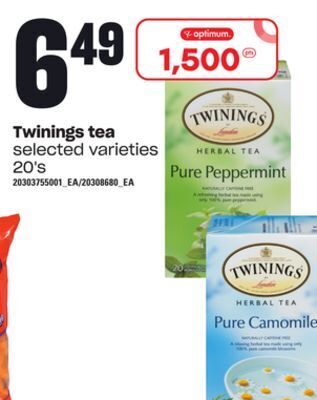 Loblaws Twinings tea, 20's offer