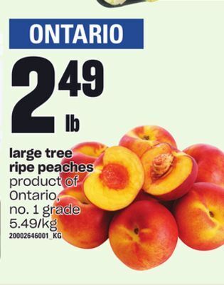 Loblaws Large tree ripe peaches offer