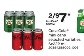 Loblaws Coca-cola® mini cans, 6x222 ml offer