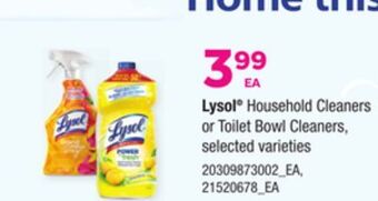 Loblaws Lysol® household cleaners or toilet bowl cleaners offer