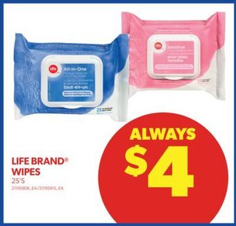 Real Canadian Superstore Life brand® wipes, 25's offer