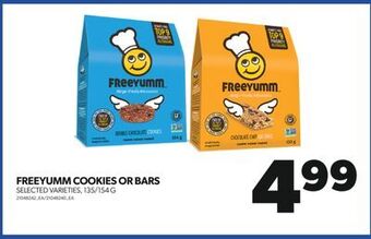 Real Canadian Superstore Freeyumm cookies or bars, 135/154 g offer