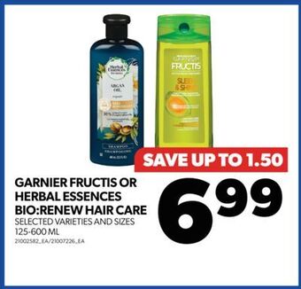 Real Canadian Superstore Garnier fructis or herbal essences bio:renew hair care, 125-600 ml offer
