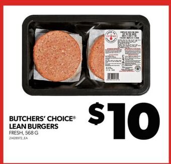 Real Canadian Superstore Butchers' choice® lean burgers, 568 g offer
