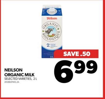 Real Canadian Superstore Neilson organic milk, 2 l offer