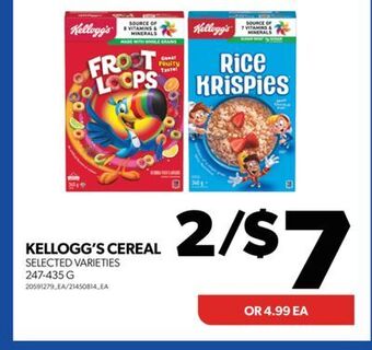 Real Canadian Superstore Kellogg's cereal, 247-435 g offer