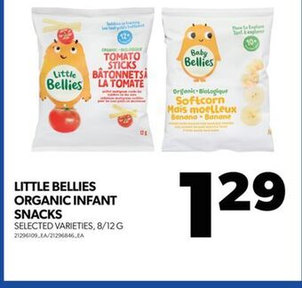 Real Canadian Superstore Little bellies organic infant snacks, 8/12 g offer