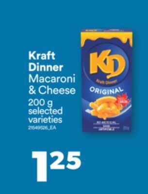 Real Canadian Superstore Kraft dinner macaroni & cheese, 200 g offer