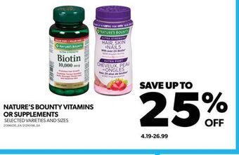 Real Canadian Superstore Nature's bounty vitamins or supplements offer