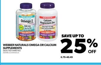 Real Canadian Superstore Webber naturals omega or calcium supplements offer