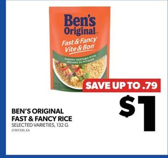 Real Canadian Superstore Ben's original fast & fancy rice, 132 g offer