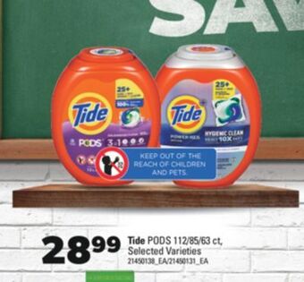 Real Canadian Superstore Tide pods, 112/85/63 ct offer