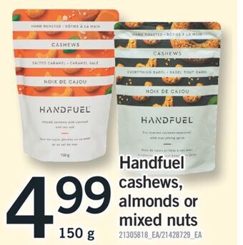 Fortinos Handfuel cashews, almonds or mixed nuts, 150 g offer