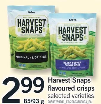 Fortinos Harvest snaps flavoured crisps, 85/93 g offer