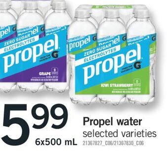 Fortinos Propel water, 6x500 ml offer