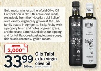Fortinos Olio taibi extra virgin olive oil, 500 ml offer
