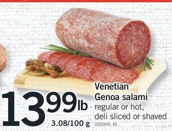 Fortinos Venetian genoa salami, 3.08/100 g offer