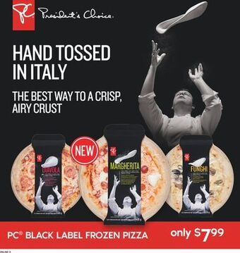 Fortinos Pc® black label frozen pizza offer