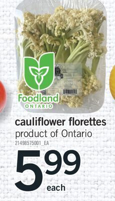Fortinos Cauliflower florettes offer