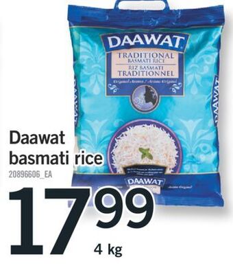Fortinos Daawat basmati rice offer