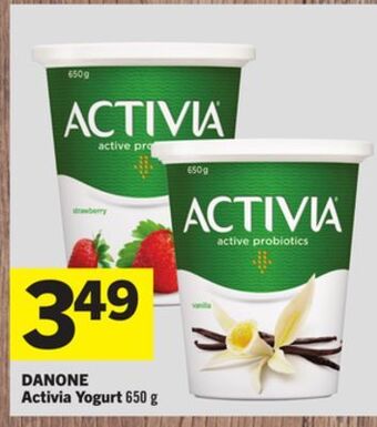 Foodland Danone activia yogurt 650 g offer
