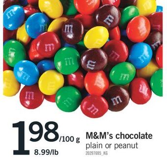 Fortinos M & m's chocolate, 100 g offer