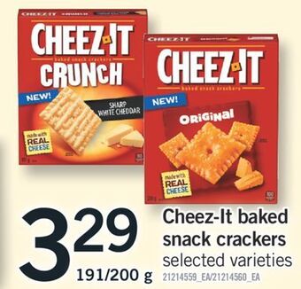 Fortinos Cheez-it baked snack crackers, 191/200 g offer