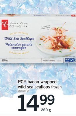 Fortinos Pc® bacon-wrapped wild sea scallops, 260 g offer